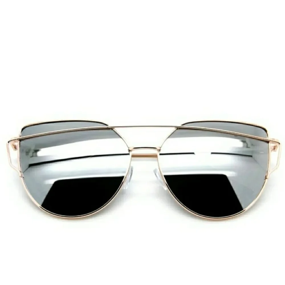 Oversize Sunglasses Cat Eye flat lens